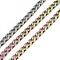 PVD Vacuum Plating 304 Stainless Steel Cuban Link Chains, Unwelded, with Spool, Rainbow Color, 7x5x1.5mm, about 32.81 Feet(10m)/Roll