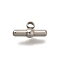 201 Stainless Steel Toggle Clasps, T-Bar, Stainless Steel Color, 5x10x3mm, Hole: 1.4mm