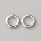 925 Sterling Silver Split Jump Rings, Double Loop Jump Rings, Round Rings, Silver, 22 Gauge, 4x0.6mm, Inner Diameter: 2.8mm