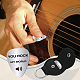 CREATCABIN 2pcs Guitar Picks You Rock My World Gift Electric Guitar Accessories for Husband Boyfriend Dad Valentine's Day Birthday Father's Day Anniversary with PU Leather Keychain 1.26 x 0.86 Inch DIY-CN0001-83A-6