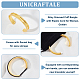 Unicraftalef Bracelet manchette rainuré en alliage 1 pc avec cordon élastique pour femme BJEW-UN0001-45B-5