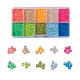 8000шт 10 цвета флуоресцентные цветные стеклянные бусины стекляруса SEED-YW0001-32-1