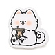 Perro con broches acrílicos de té con leche de boba. JEWB-P018-01E-1
