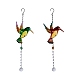 Elecrelive 2pcs 2 couleurs pendentif colibri en fer HJEW-EL0001-11-1