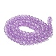 Spray Painted Crackle Glass Beads Strands CCG-Q002-8mm-04-2