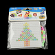 ヒューズビーズ：クリスマスツリーの正方形DIYのメルティビーズは、ビーズセットを融合します  ABCのペグボード  型紙とアイロン用紙  カラフル  8x8cm DIY-R064-03-2