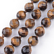 Natural Tiger Eye Beaded Necklaces NJEW-Q307-10mm-08-1