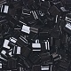 MIYUKIティラビーズ  日本製シードビーズ  2穴  （tl401)黒  5x5x1.9mm  穴：0.8mm  約1180個/100g SEED-J020-TL401-1