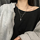 304 dreilagige Halskette aus Edelstahlseil BJEW-K257-02P-5