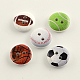 2 artículos de deporte hoyos de impresos botones de madera X-BUTT-R031-074-1