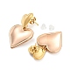 304 Stainless Steel Double Heart Dangle Stud Earrings for Women EJEW-D076-01E-RG-2