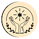 Timbre de sceau de cire en bois bricolage AJEW-WH0130-663-2