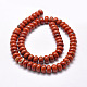 Chapelets de perles en jaspe rouge naturel G-F347-8x5mm-01-3