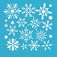 BENECREAT Snowflake Stencil 15.6x15.6cm Tiny Winter Snowflakes Stainless Steel Painting Templates for Window DIY-WH0279-061-3