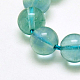 Naturelles fluorite bleue brins de perles G-E112-8mm-2-2