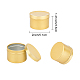 アルミジャー  フリップカバー  食品グレードの包装箱  茶葉の保存用  コラム  ゴールドカラー  2x1-3/8インチ（5.1x3.6cm）  容量：50ml（1.69fl.oz） CON-WH0076-76G-2