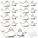 SUNNYCLUE 1 Box 80Pcs 2 Style Whale Bezel Charms Alloy Open Back Bezel Pendants for Bracelet Necklace Earrings Jewellery Making TIBEP-SC0002-02-1
