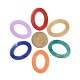Oval piedras preciosas de imitación de acrílico anillos de enlace OACR-R022-M-2