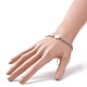 Bracelet à maillons en perles naturelles avec 304 chaines épis en acier inoxydable pour femme BJEW-TA00214-3
