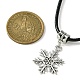 Ожерелья с подвесками из тибетского сплава в виде снежинок NJEW-JN04538-04-3