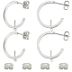 Beebeecraft 10Pcs Brass Ring Stud Earring Findings KK-BBC0010-42-1