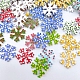 Botones de madera de copo de nieve de navidad XMAS-PW0001-225-3