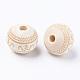 Unfinished Natural Wood European Beads WOOD-S057-017B-2