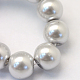 Backen gemalt pearlized Glasperlen runden Perle Stränge X-HY-Q003-12mm-62-3
