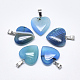 Natural Banded Agate/Striped Agate Pendants X-G-T122-24G-1