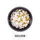 樹脂カボション  ネイルアートの装飾アクセサリー  マイクロビーズで  3 Dの花  ゴールドカラー  49mm MRMJ-S043-059B-2