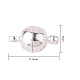 Pandahall Elite 10 setzt runde Messing-Magnetverschlüsse mit Loch für die Herstellung von Armbandkettenschmuck KK-PH0012-14-NF-4