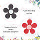 Fibloom 2 par de aretes asimétricos de flores acrílicas de 2 colores EJEW-FI0001-09-3