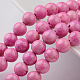 Dyed Natural Fossil Beads Strands G-E328-6mm-18-1
