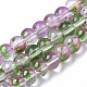 Chapelets de perles en verre peinte par pulvérisation transparent GLAA-N035-03A-B01-1