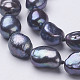 Natural Pearl Beaded Necklaces NJEW-P149-01B-3