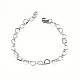 304 Stailess lien de coeur en acier bracelets BJEW-N280-04-1