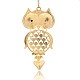 Golden Plated Alloy Enamel Owl Necklace Big Pendants for Halloween Jewelry ENAM-J039-03G-2