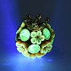 Perline rotonde di strass con pavé di argilla polimerica luminosa al buio con fiore in resina CLAY-D007-01-3