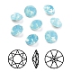 Dos et dos pointés cabochons en verre strass k9&nbsp;RGLA-J012-10mm-105-1