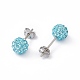 Sexy Valentines Day Gifts for Her Sterling Silver Austrian Crystal Rhinestone Ball Stud Earrings Q286J031-2