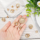 GORGECRAFT 6PCS Brass Ball Studs Rivets D Ring 360 Degree Rotatable Ball Post Head Buttons Screw Buttons Rivets Nails Chicago Stud Screw Metal Ring Free Rotation for Bag Handle Connector Purse Craft KK-GF0001-13-3