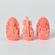 Avalokitesvara & Buddha Dyed Synthetical Coral Beads CORA-P001-04-1