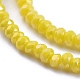 Chapelets de perles en verre électroplaqué GLAA-F079-FR15-3