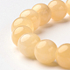 Natural Jade Round Bead Stretch Bracelets BJEW-L593-A05-2