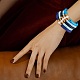 10Pcs 10 Style Handmade Polymer Clay Heishi Beaded Stretch Bracelets Set with Heart BJEW-SW00036-03-7
