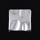 合金ビーズ  鉛フリー＆ニッケルフリー＆カドミウムフリー  正方形  マットシルバー  9x9x3.5mm  穴：1.6mm TIBEB-A004-032MS-NR-3