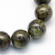 Rondes de dragon naturel perles de jaspe sanguin brins X-G-S173-6mm-1