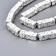 Electroplated Natural Lava Rock Beads Strands G-T114-63S-6