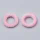 Faux Mink Fur Covered Linking Rings WOVE-N009-07K-1