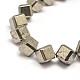 Natural Pyrite Cube Beads Strands G-I125-97-10x10mm-3